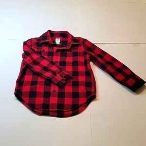 GAP kids Dress Shirt, Sz 4-5/XS, Plaid, Long Sleeved